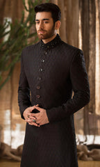 Designer Groom Black Sherwani for Wedding Wear