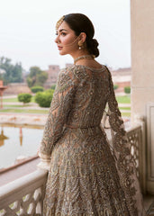 Peach Lehenga Choli Dupatta Pakistani Bridal Dress abe