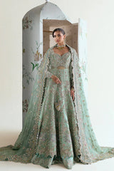 Pakistani Bridal Outfit in Lehenga and Pishwas Style