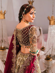 Red White Lehenga Choli for Pakistani Bridal Dresses