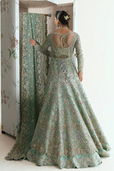 Pakistani Bridal Outfit in Lehenga and Pishwas Style