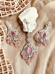Serene Malaa Set – Pink with Silver Base