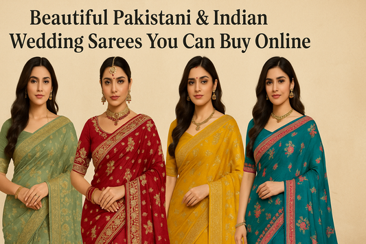 Beautiful Pakistani & Indian Wedding Sarees You Can Buy Online