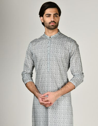 GREY COTTON KURTA