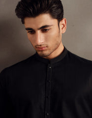 BLACK COTTON KURTA