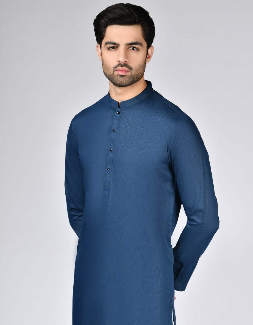 DARK BLUE BLENDED KURTA