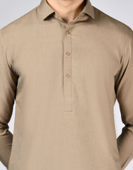 BROWN BLENDED KAMEEZ SHALWAR