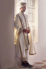 Designer Men Sherwani Suit With Punjabi Turban