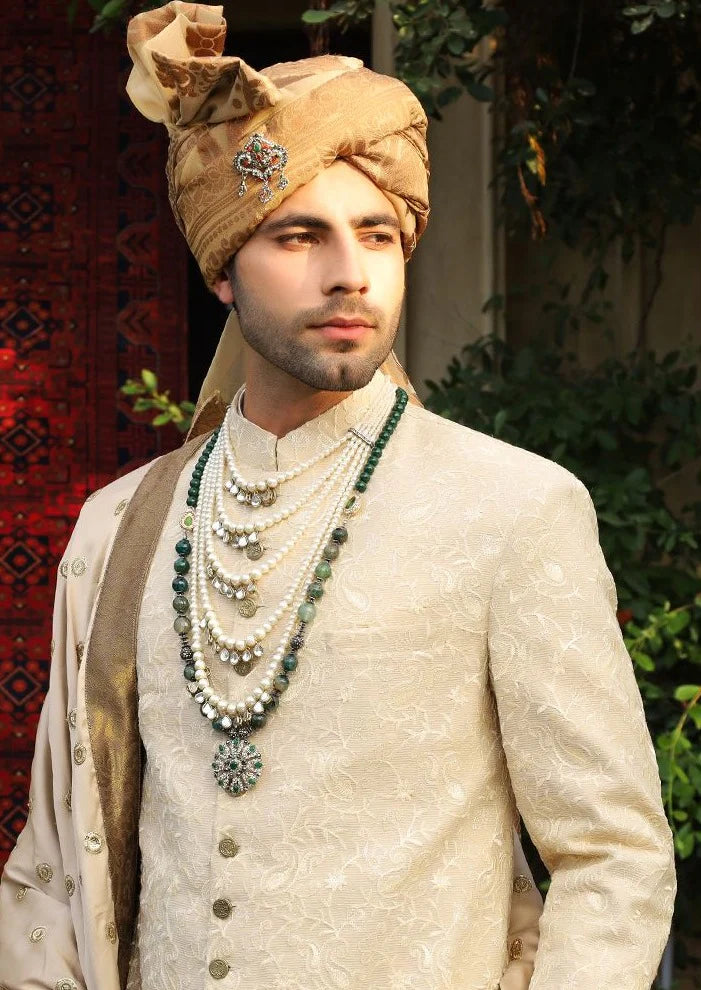 Pakistani Men Sherwani Shawl Style Designer Dress