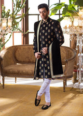 Sherwani - Black Velvet