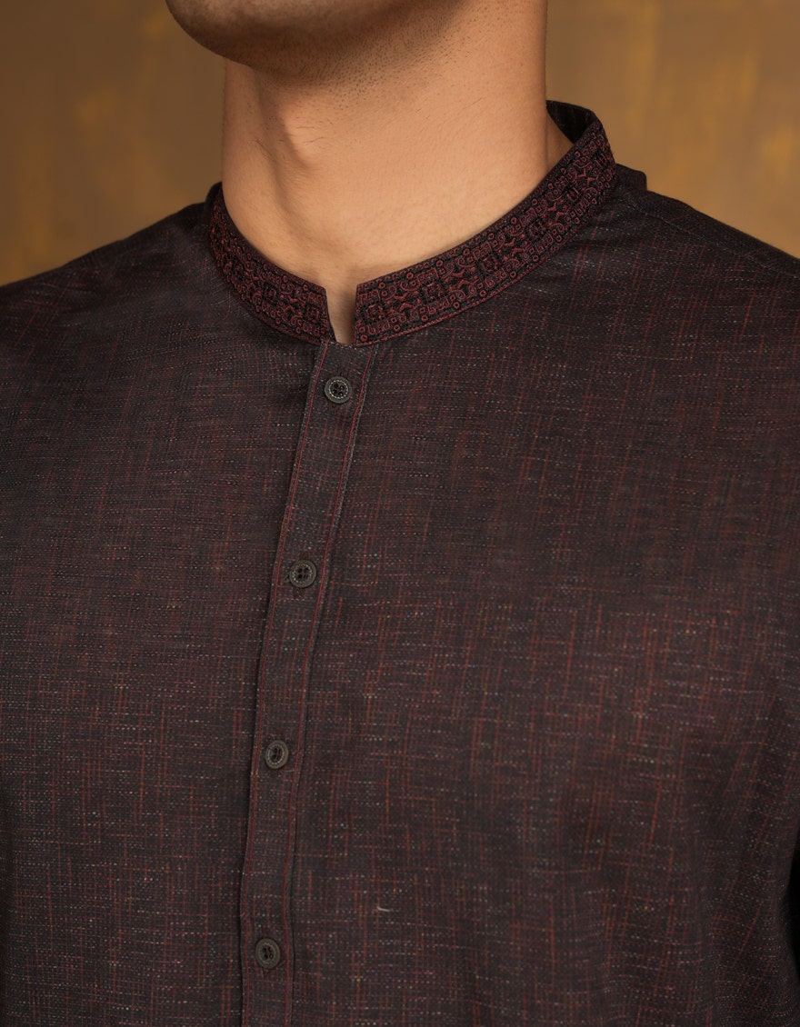 MAROON COTTON KURTA