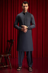 SANTA TERESA - DARK GREY BLENDED KAMEEZ SHALWAR