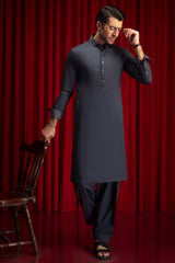 SANTA TERESA - DARK GREY BLENDED KAMEEZ SHALWAR