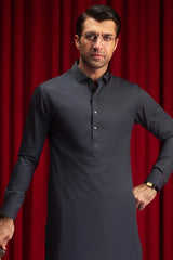 SANTA TERESA - DARK GREY BLENDED KAMEEZ SHALWAR